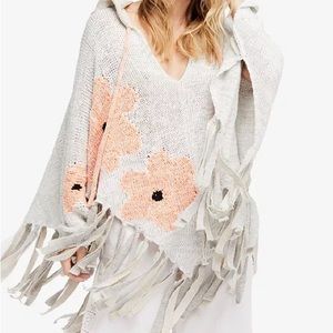 Free People | Sweaters | Free People Dream Of Daisies Poncho Sweater |  Poshmark